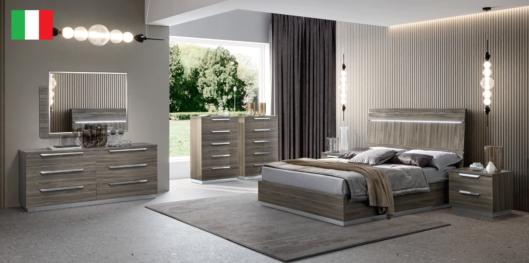 Bedroom Furniture Dressers and Chests Kroma Bedroom GREY by Camelgroup – Italy