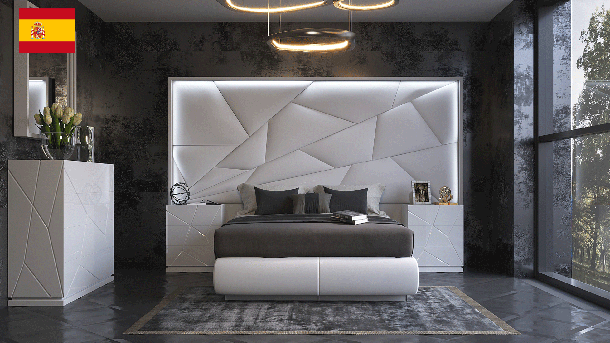 Brands Franco Furniture New BELLA Vanity Chest Majesty Bedroom w/light and Kiu cases