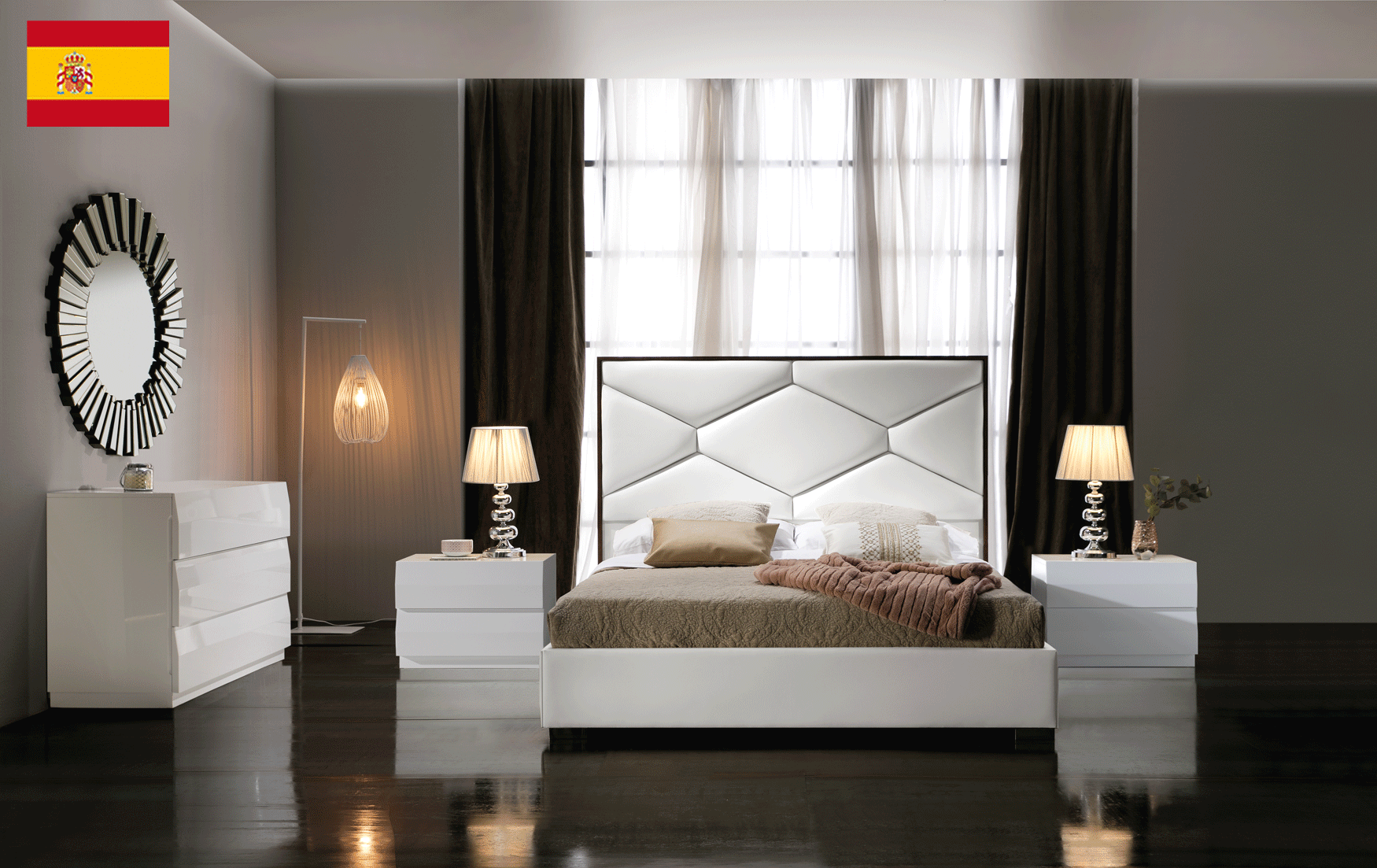 Bedroom Furniture Classic Bedrooms QS and KS Martina Bedroom Storage White, M152, C152, E100