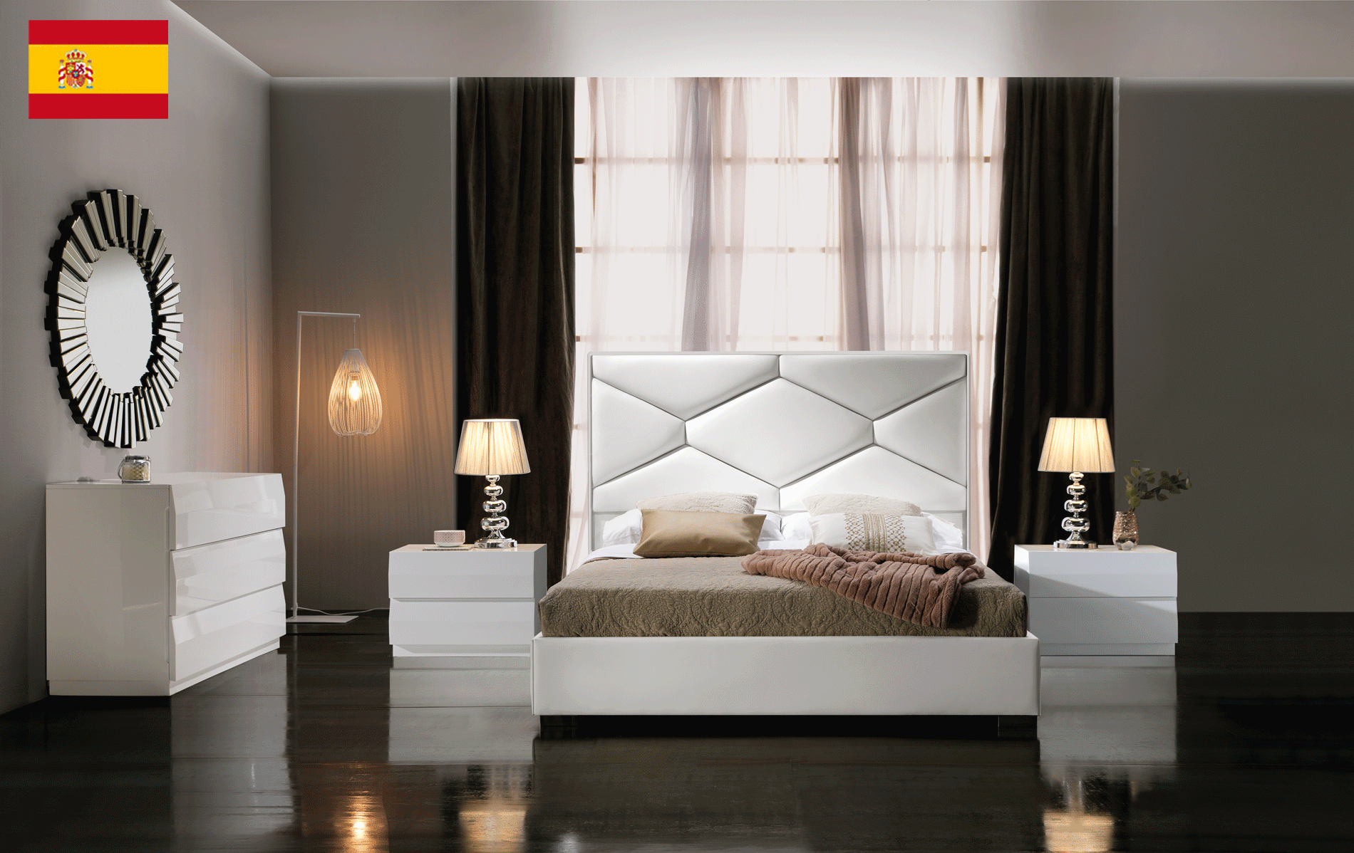 Bedroom Furniture Beds Martina LUX Bedroom Storage White, M152, C152, E100