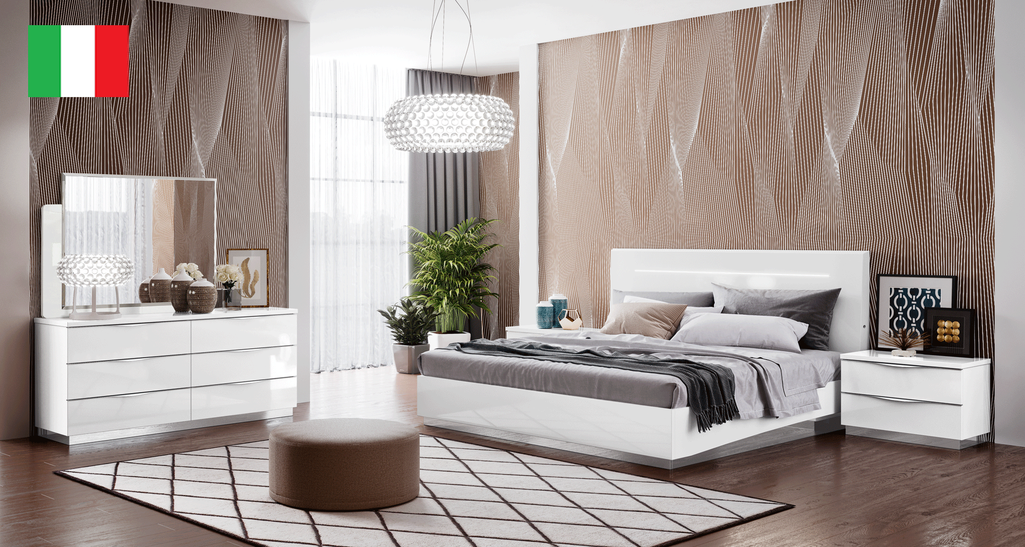 Brands Camel Modum Collection, Italy Onda LEGNO White Bedroom