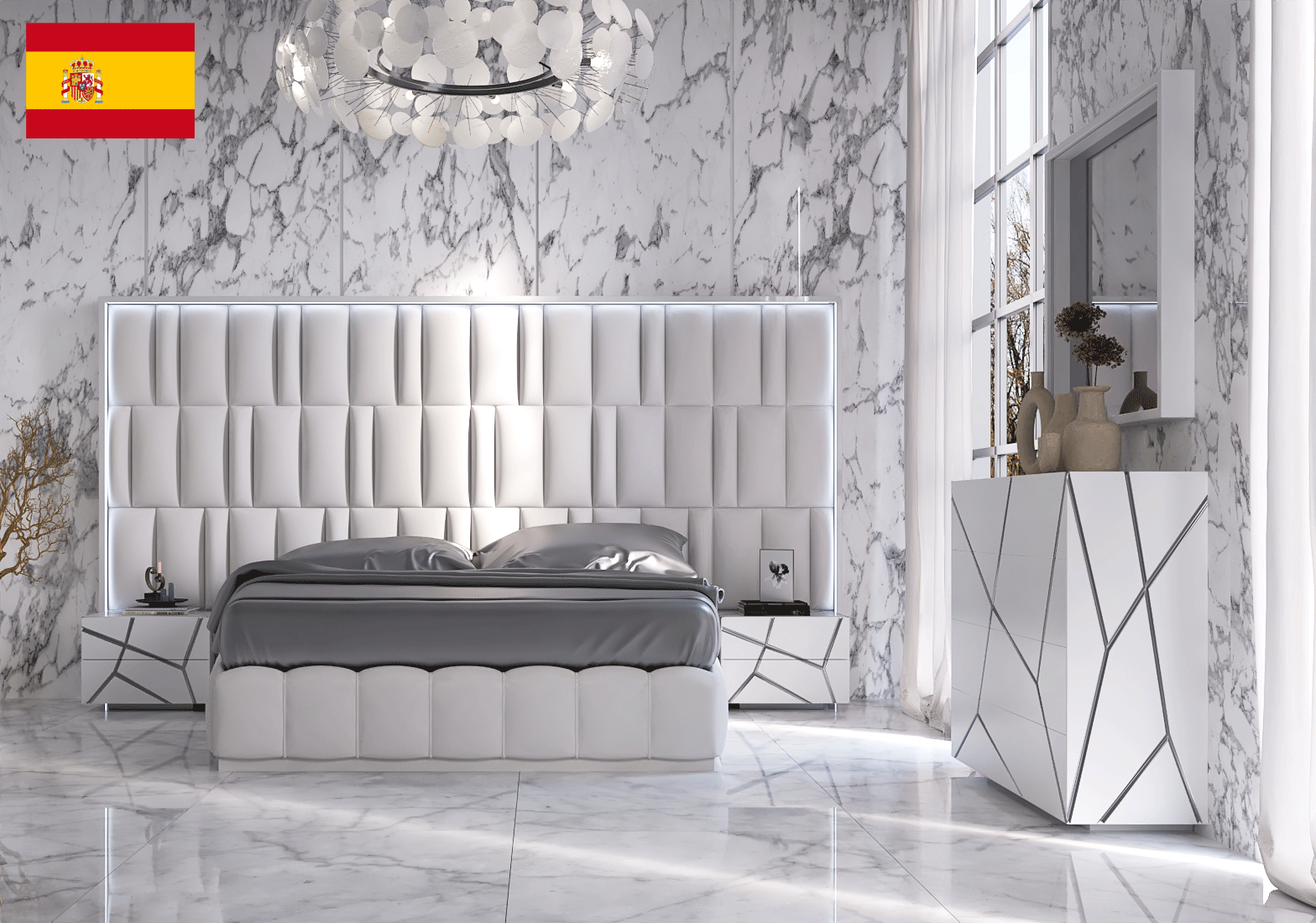 Bedroom Furniture Wardrobes Orion Bed with Gio cases