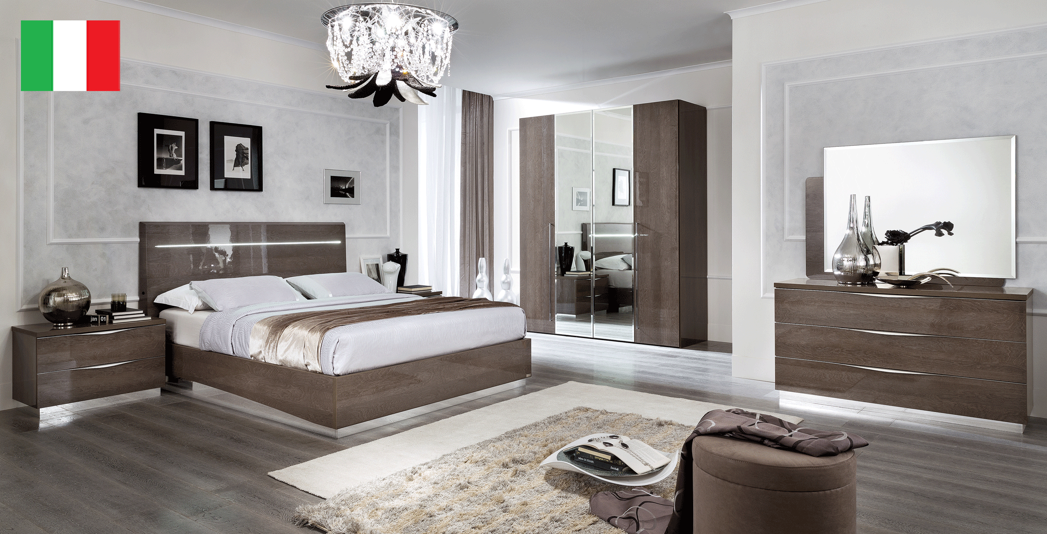 Bedroom Furniture Nightstands Platinum LEGNO Bedroom SILVER BIRCH