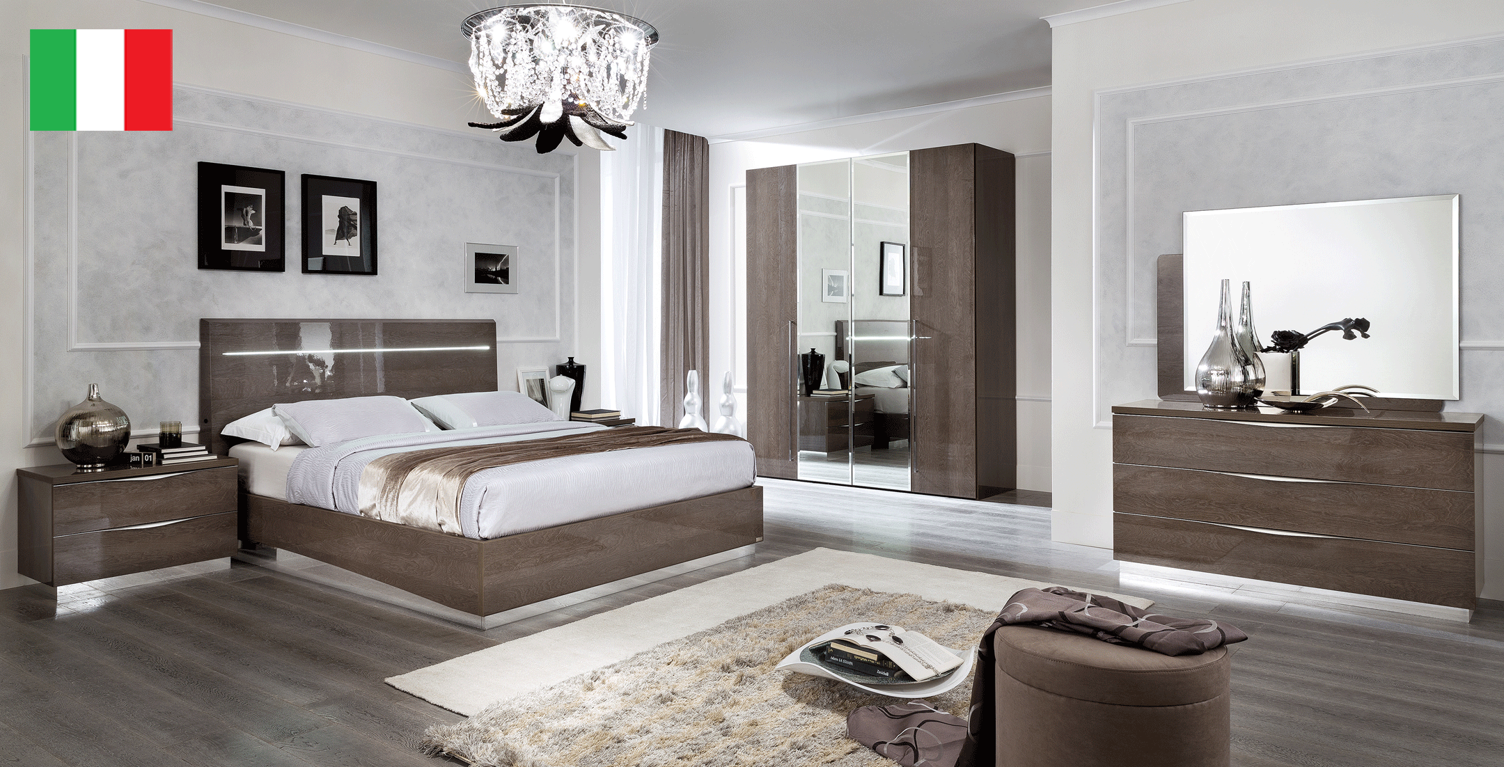 Bedroom Furniture Wardrobes Platinum LEGNO Bedroom SILVER BIRCH