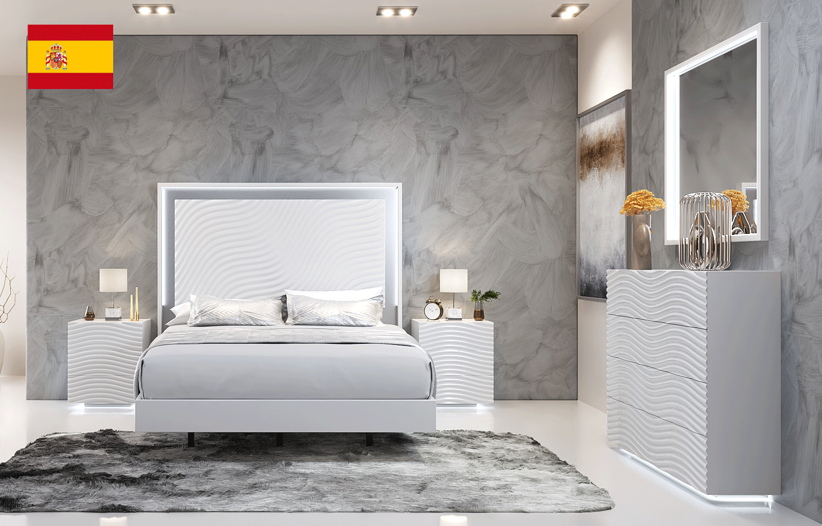 Brands Franco Africa Wave Bedroom White