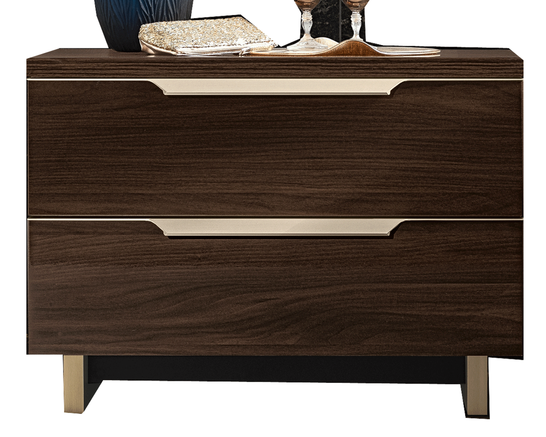 Clearance Bedroom Smart Nightstand Walnut