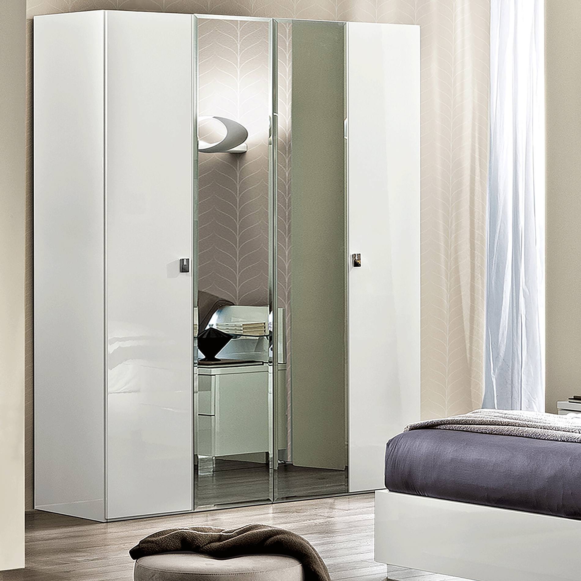 Brands Gamamobel Bedroom Sets, Spain Onda 4 Door Wardrobe White