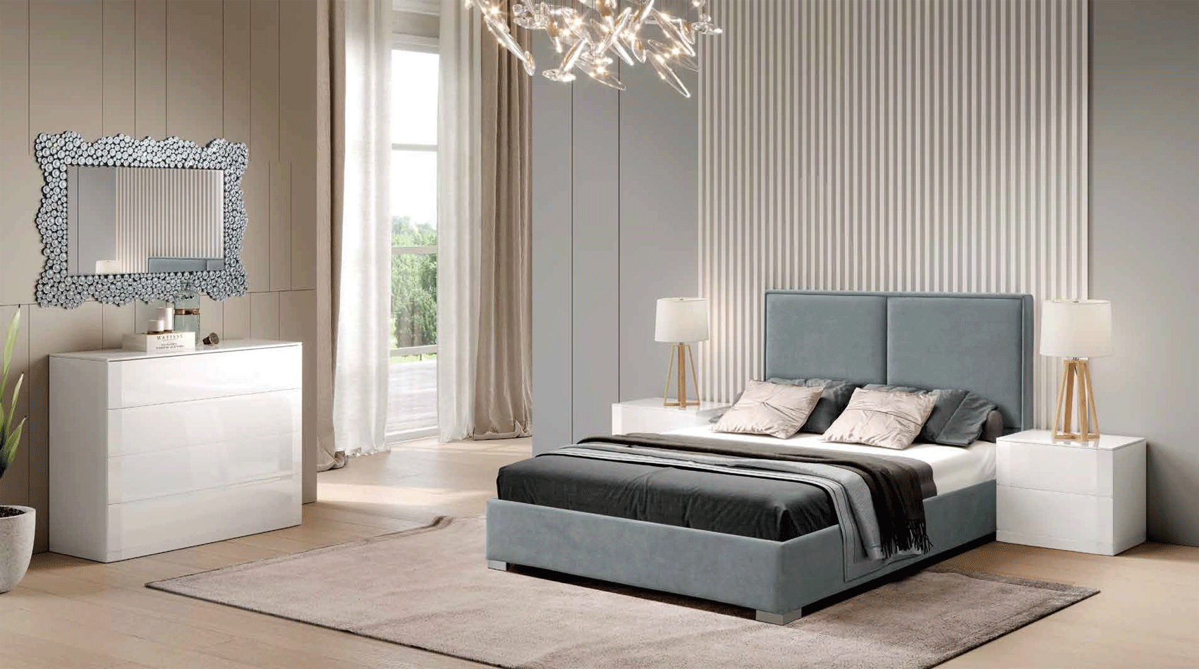 Bedroom Furniture Mattresses, Wooden Frames 400 CARMINA, M-102, C-102, E-415, LT-8067-G1