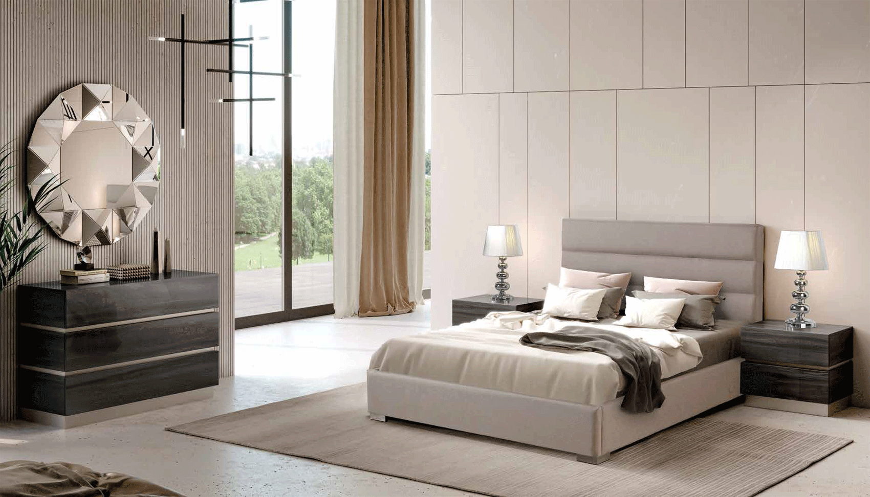 Bedroom Furniture Modern Bedrooms QS and KS 734 Lidia, M-151, C-151, E-410, YP440-N