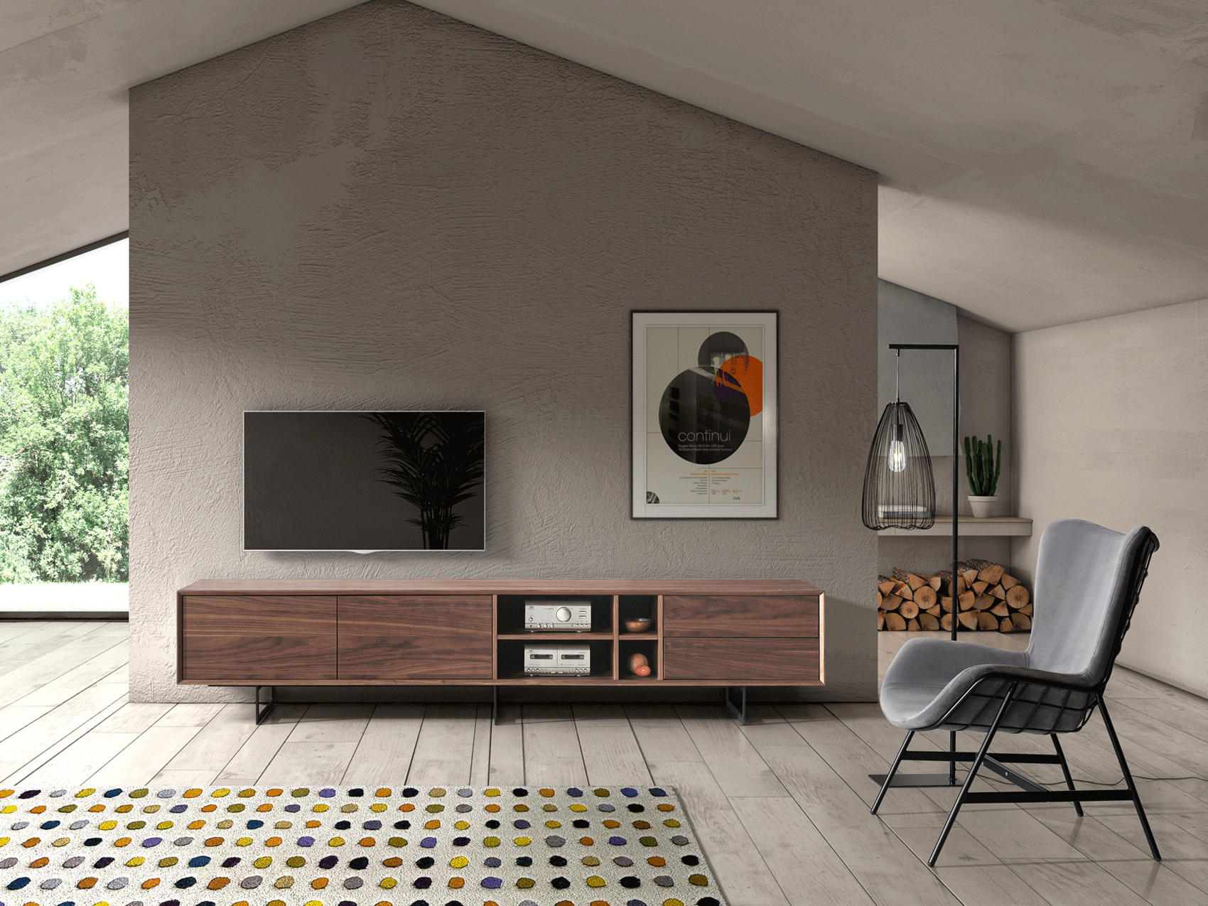 Brands Arredoclassic Living Room, Italy TV-130 Walnut