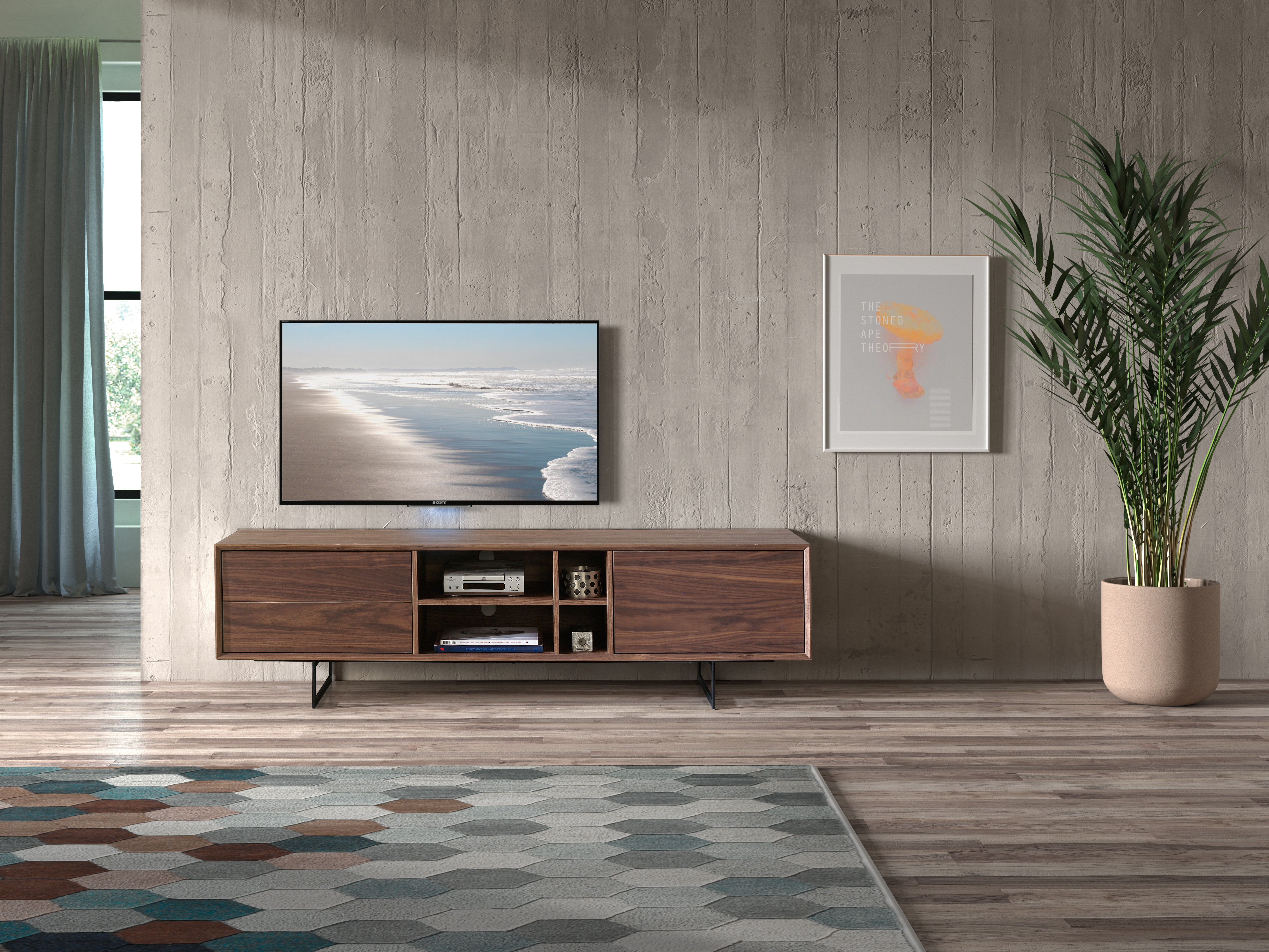 Clearance Wallunits & Consoles TV-131 Walnut