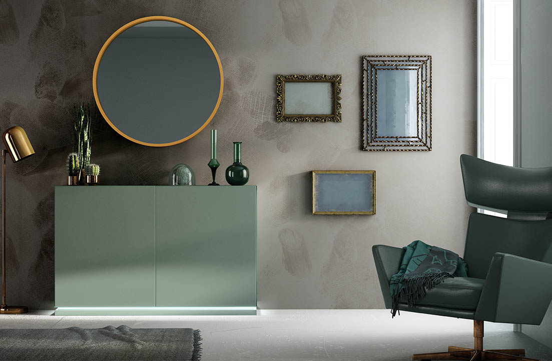 Brands Franco AZKARY II Chairs, SPAIN AII.06 Sideboard + Mirror