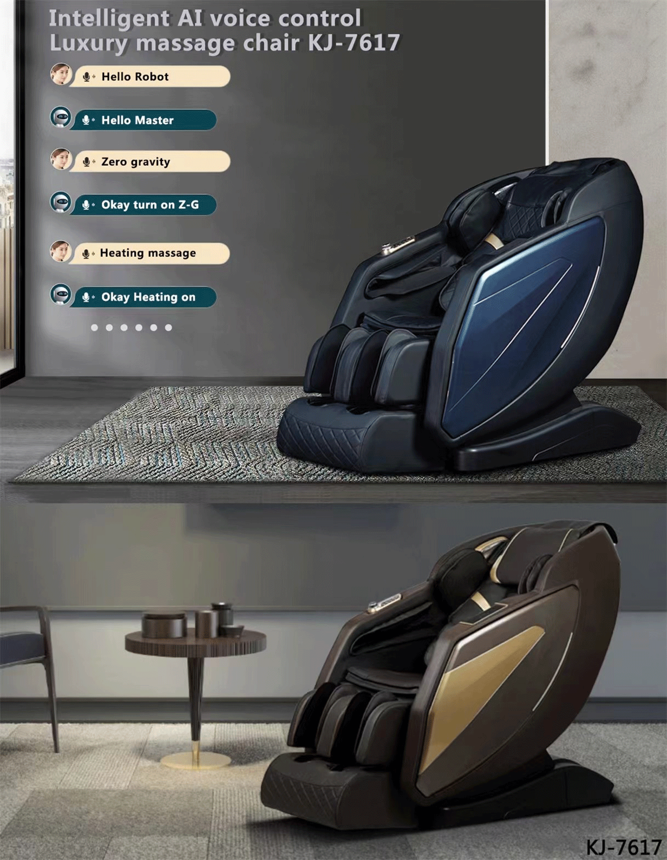 Brands WCH Modern Living Special Order KJ-7617 Intelligent AI voice control Massage Chair