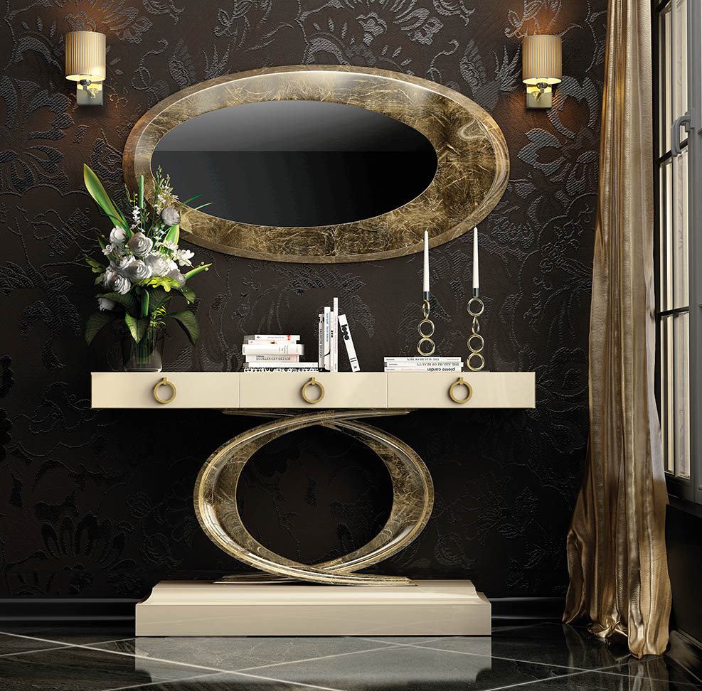 Brands Arredoclassic Living Room, Italy CII.10 Console Table and mirror