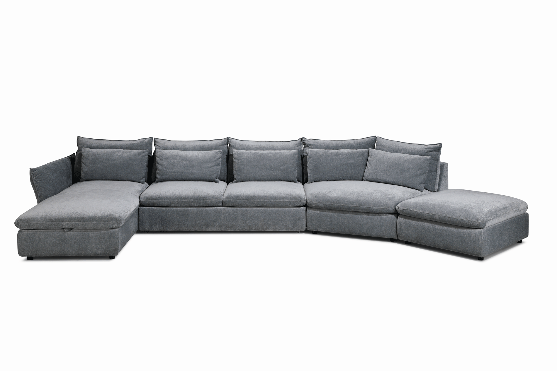 Living Room Furniture Rugs Idylla Sectional w/ Bed & storage