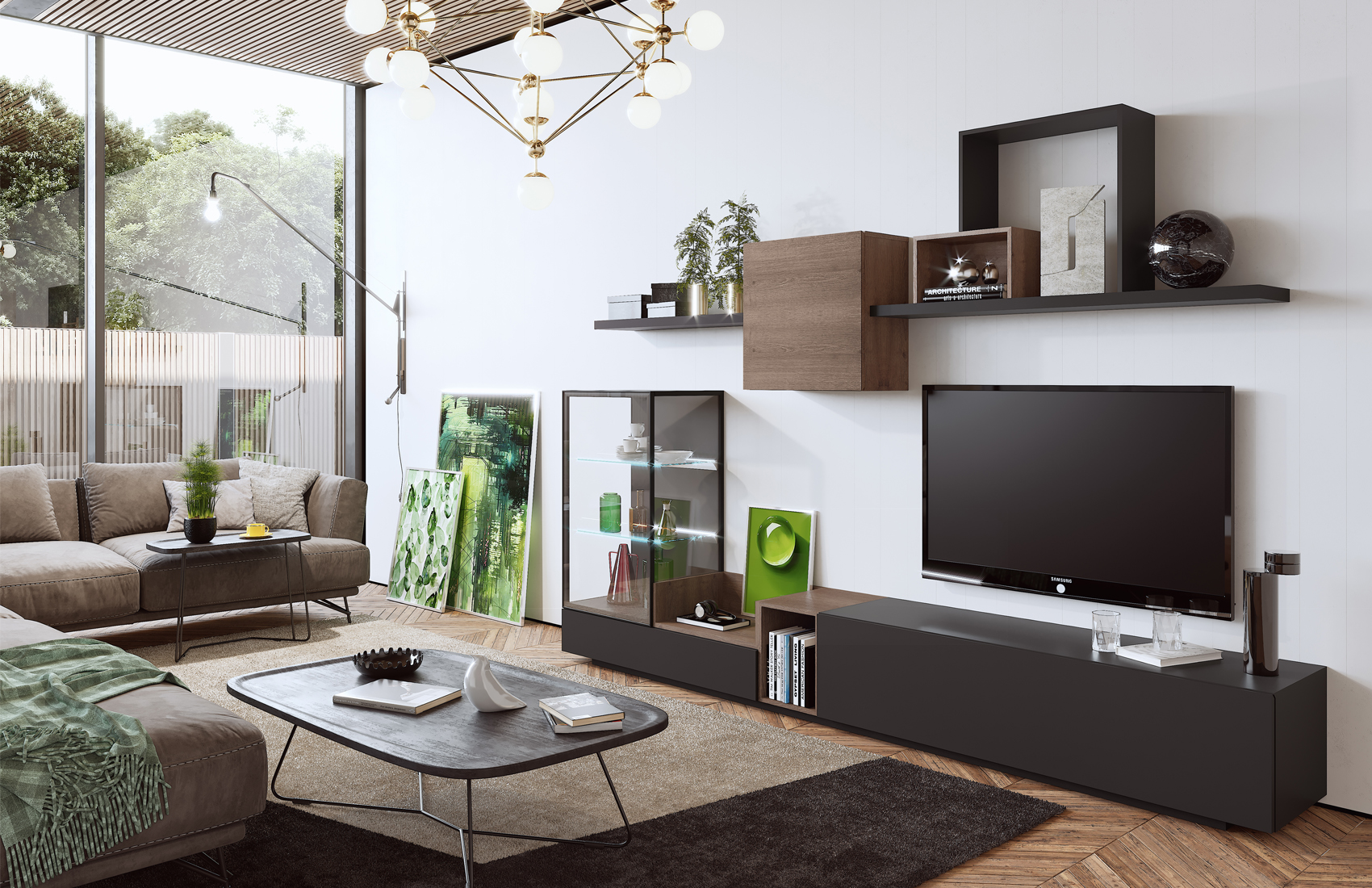 Wallunits Entertainment Centers Composition CK05