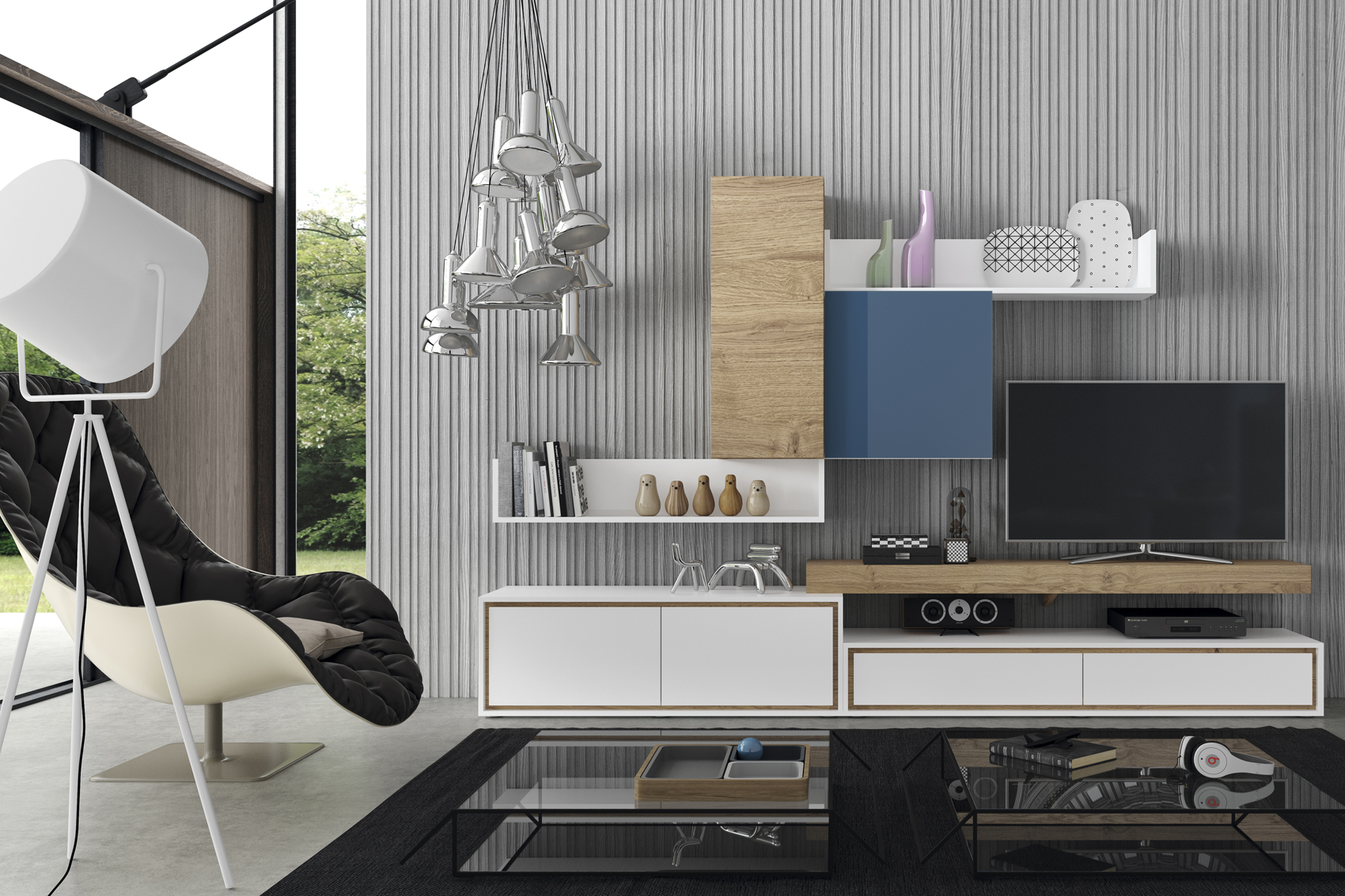 Brands MSC Modern Wall Unit, Italy Composition L51