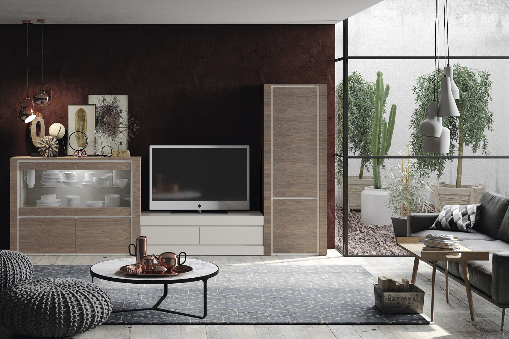 Brands MSC Modern Wall Unit, Italy Composition H8