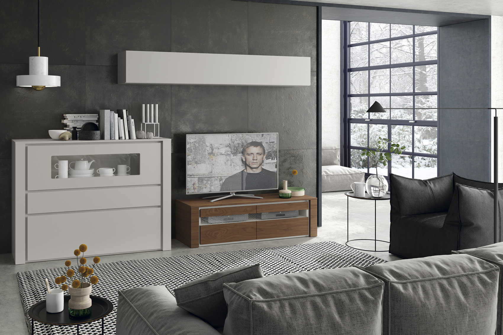 Brands MSC Modern Wall Unit, Italy Composition H9