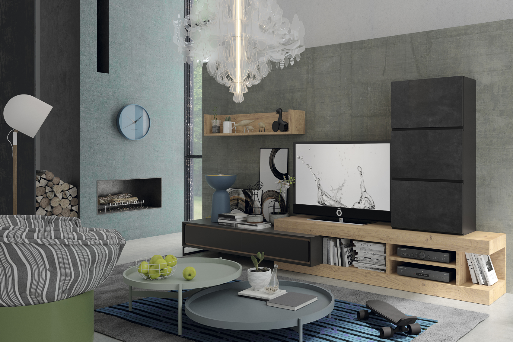 Brands MSC Modern Wall Unit, Italy Composition L31