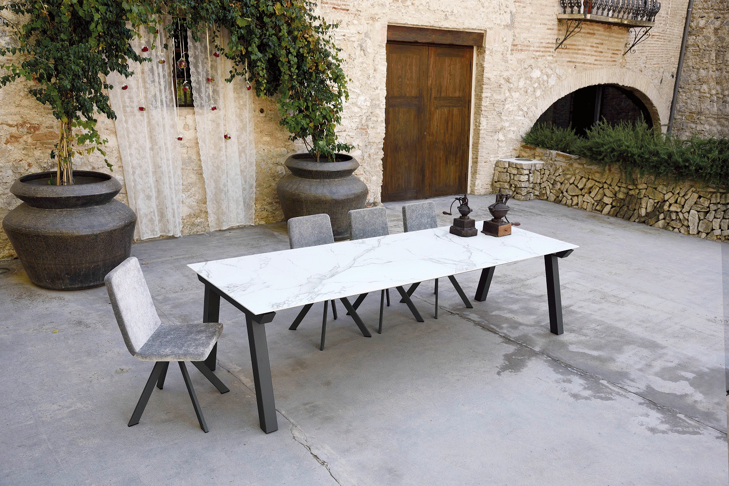 Dining Room Furniture Marble-Look Tables Nordic Table