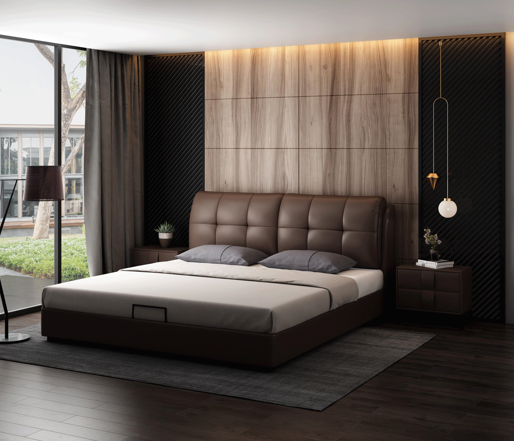 Bedroom Furniture Modern Bedrooms QS and KS 6099 Bed