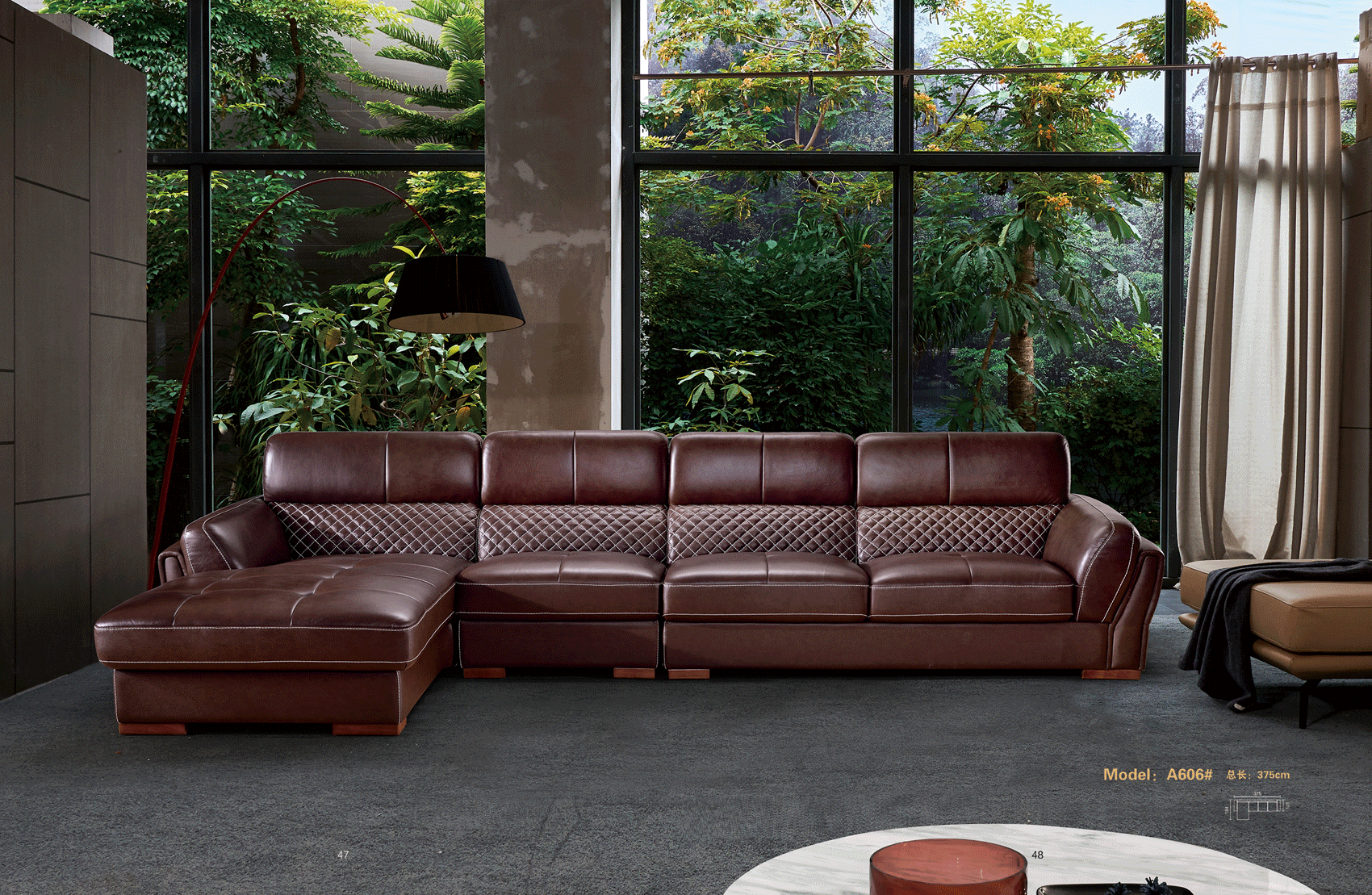Brands Status Modern Collections, Italy A606 Sectional