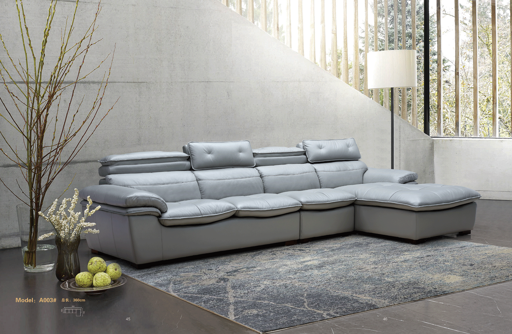 Brands Status Modern Collections, Italy A003 Sectional