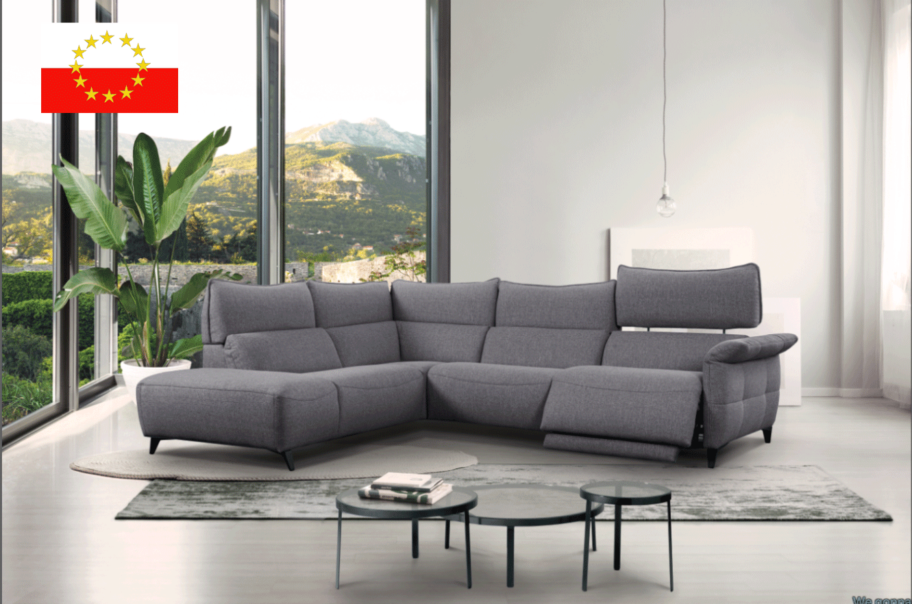 Living Room Furniture Coffee and End Tables Challenger Sectional Left w/Electric Recliner