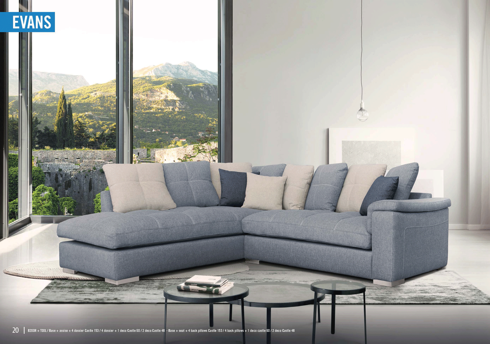 Living Room Furniture Rugs Evans Sectional