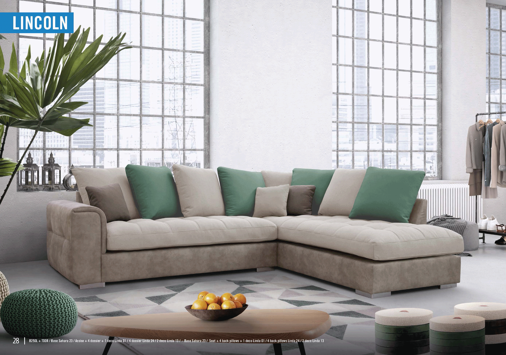 Brands Franco Gold Lincoln Sectional