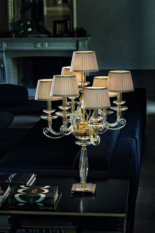 Brands Euroluce Dahlia Collection Alicante Clear F6+1L shade