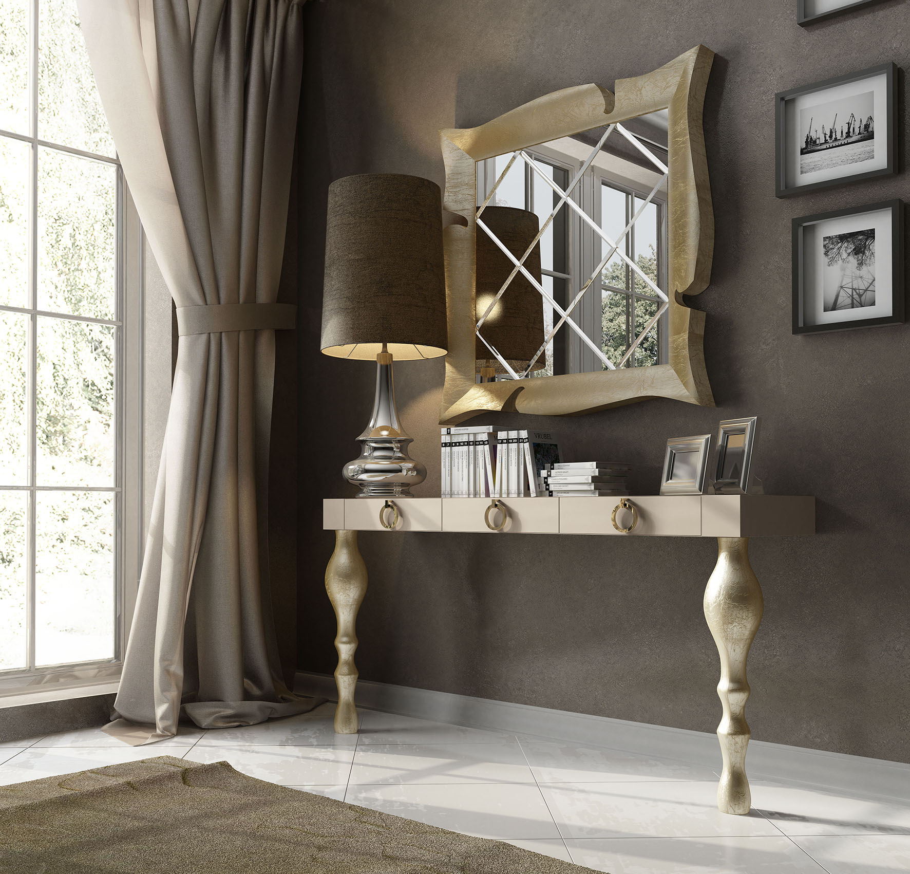 Brands Franco Kora Dining and Wall Units, Spain CII.20 Console Table