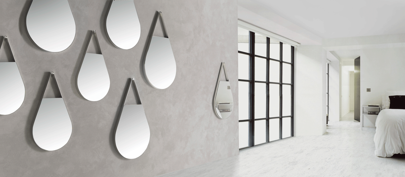 Brands MSC Modern Wall Unit, Italy H2O Mirror