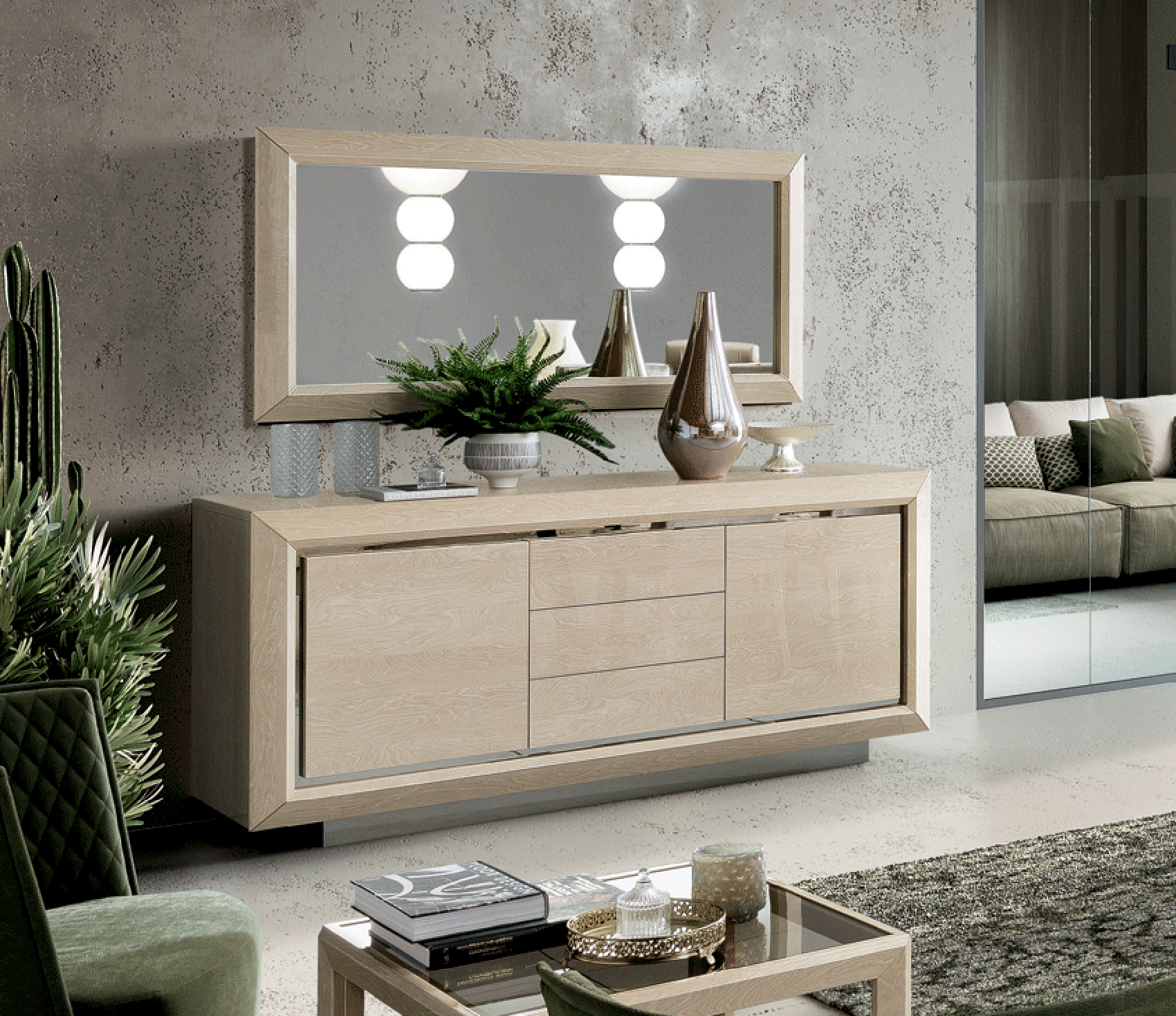 Clearance Bedroom Elite Large Buffet IVORY