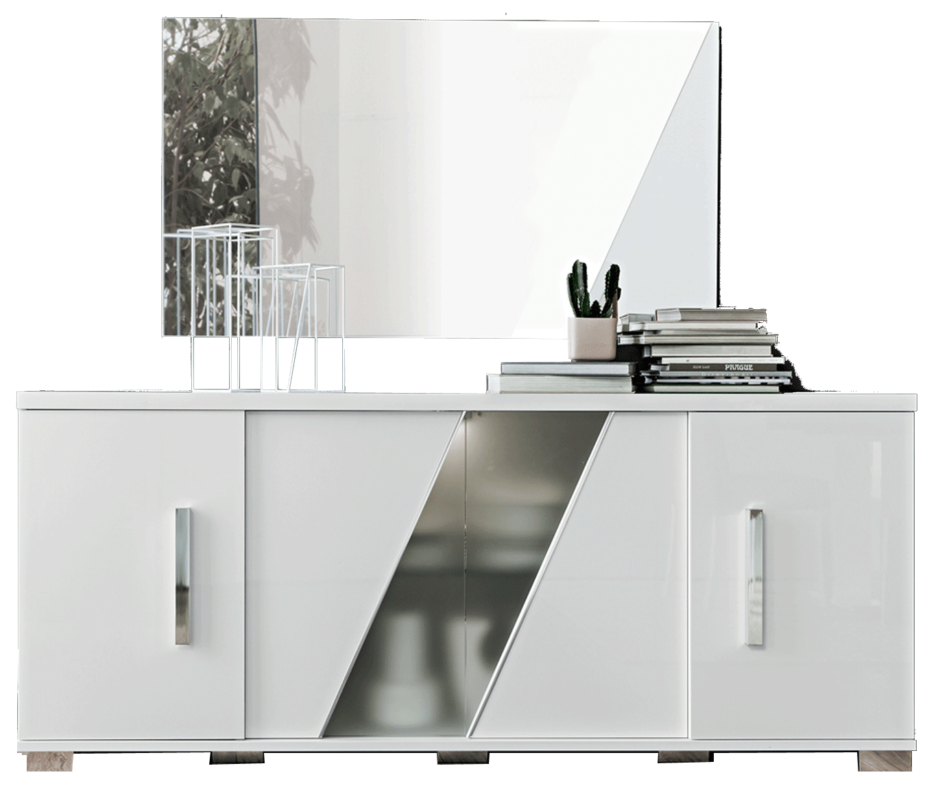 Brands Status Modern Collections, Italy Lisa 4 Door Buffet w/Mirror