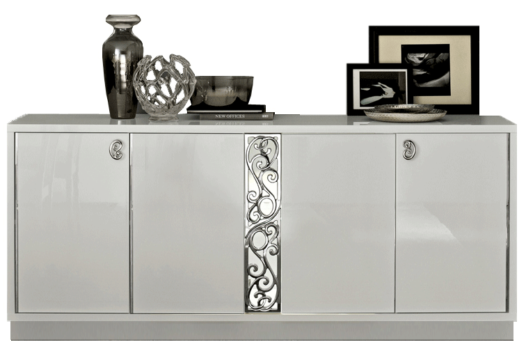 Clearance Bedroom Roma 4-Door Buffet White