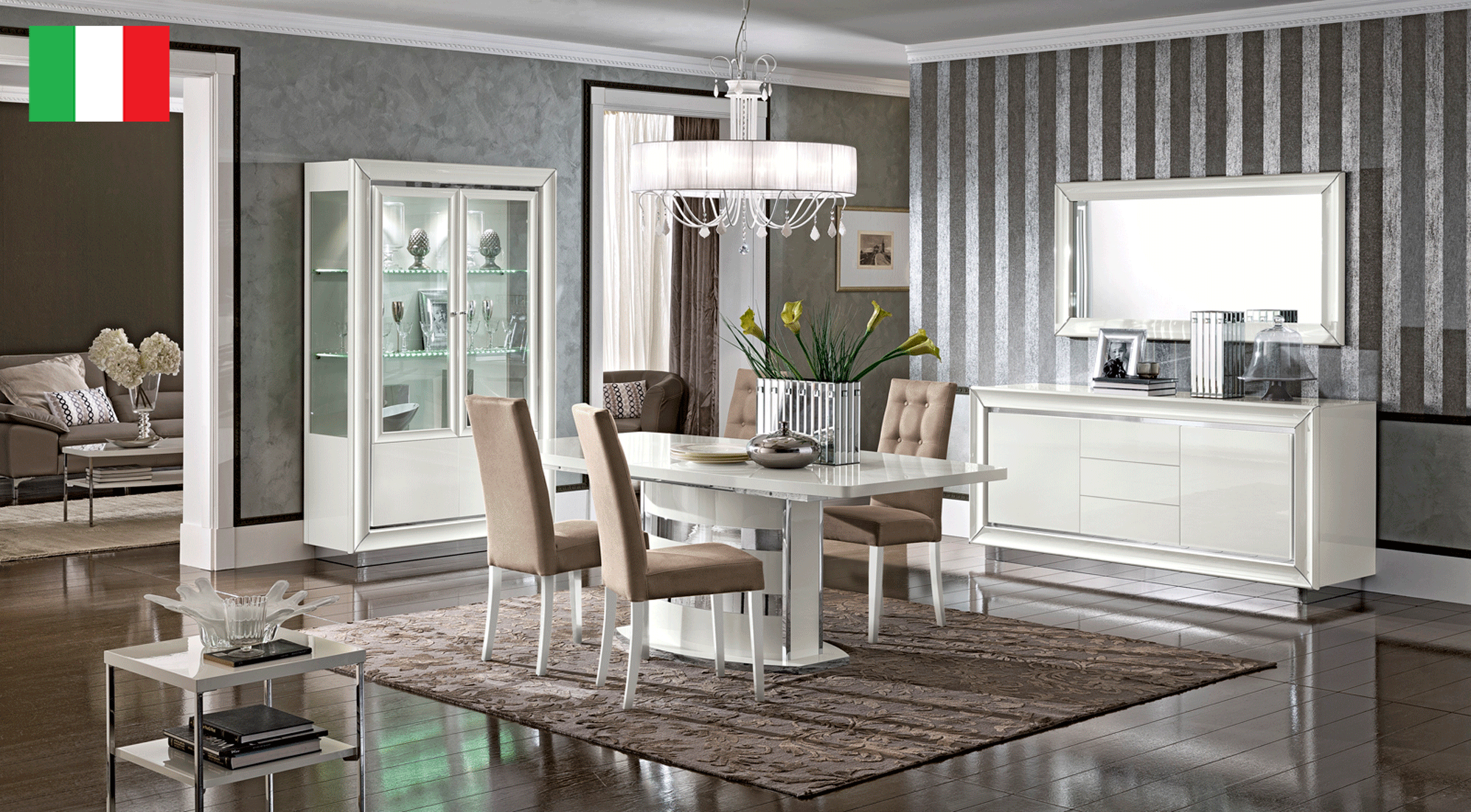Dining Room Furniture China Cabinets and Buffets Dama Bianca Dining