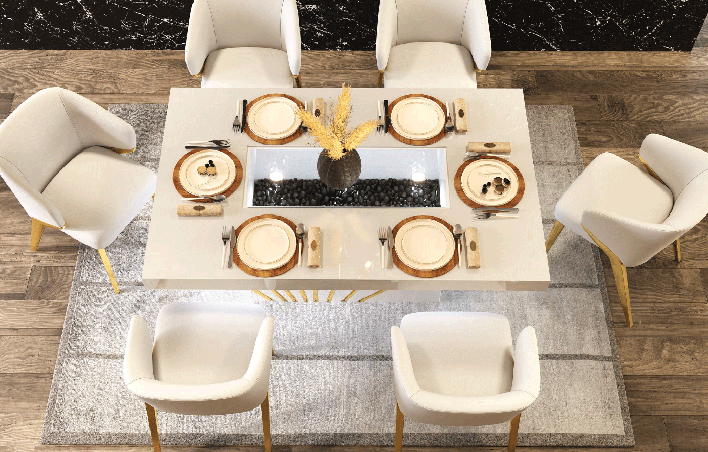 Brands Franco AZKARY II Chairs, SPAIN Oro White Dining room Additional Items