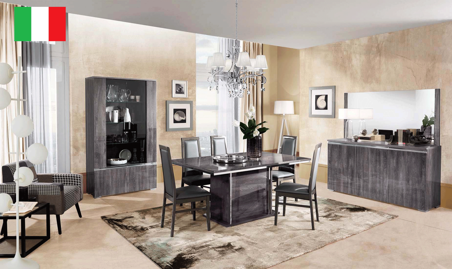 Dining Room Furniture Marble-Look Tables Oxford Dining