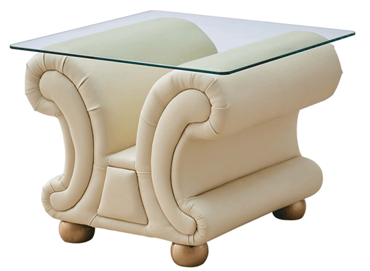 Brands Stella Collection Upholstery Living Apolo Ivory End Table