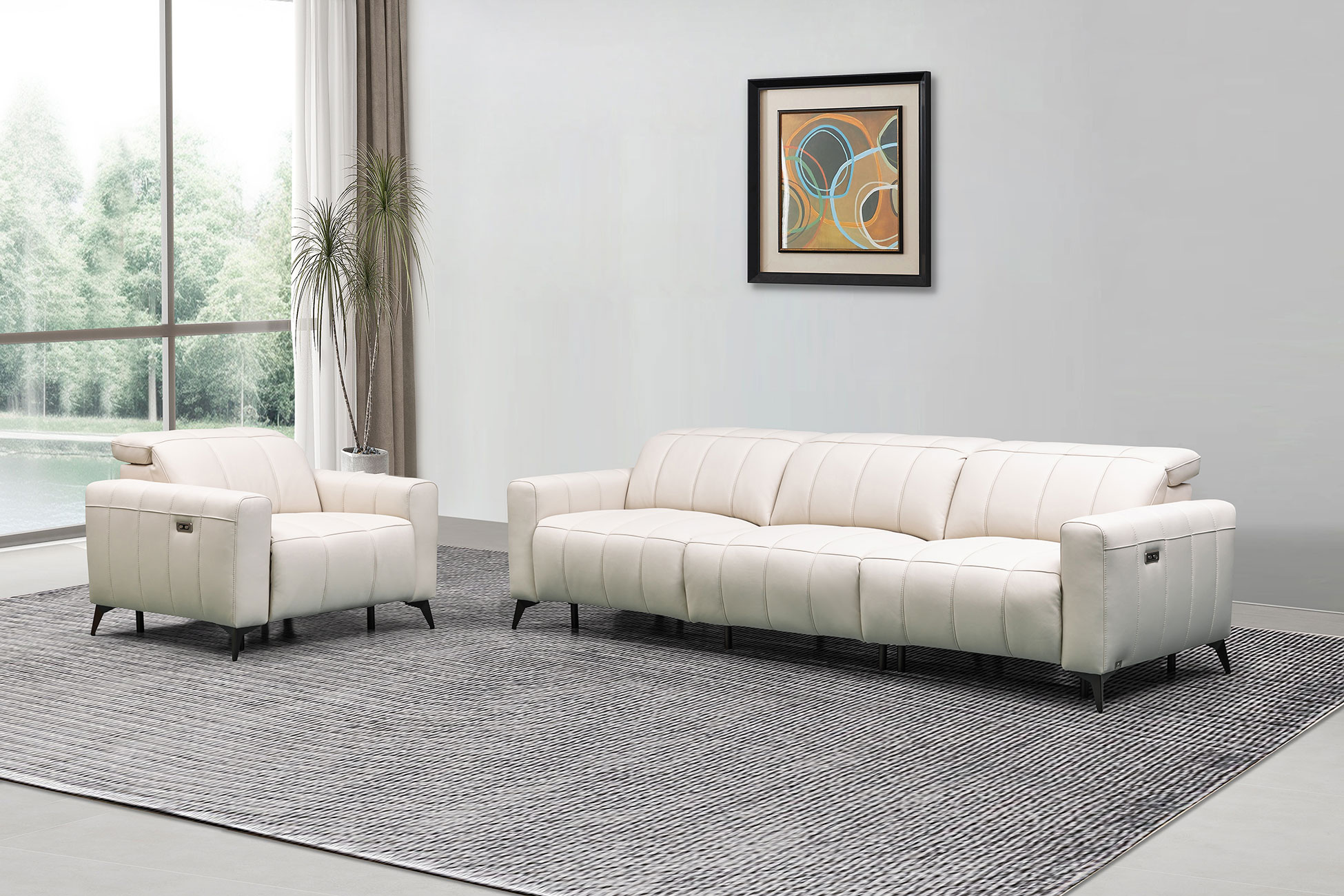 Living Room Furniture Reclining and Sliding Seats Sets MS2060 Power Recliner Set