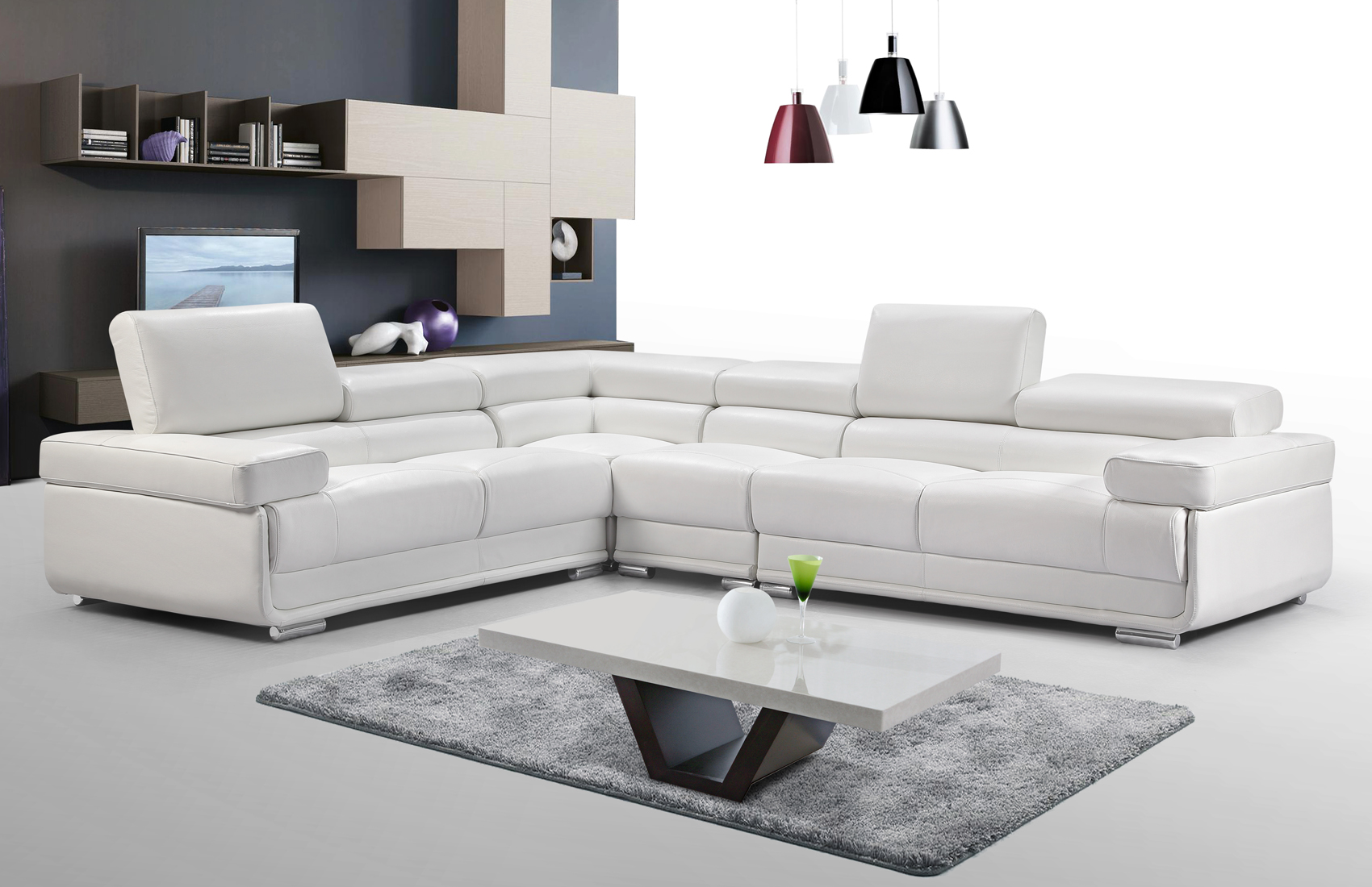 Brands Status Modern Collections, Italy 2119 Sectional White