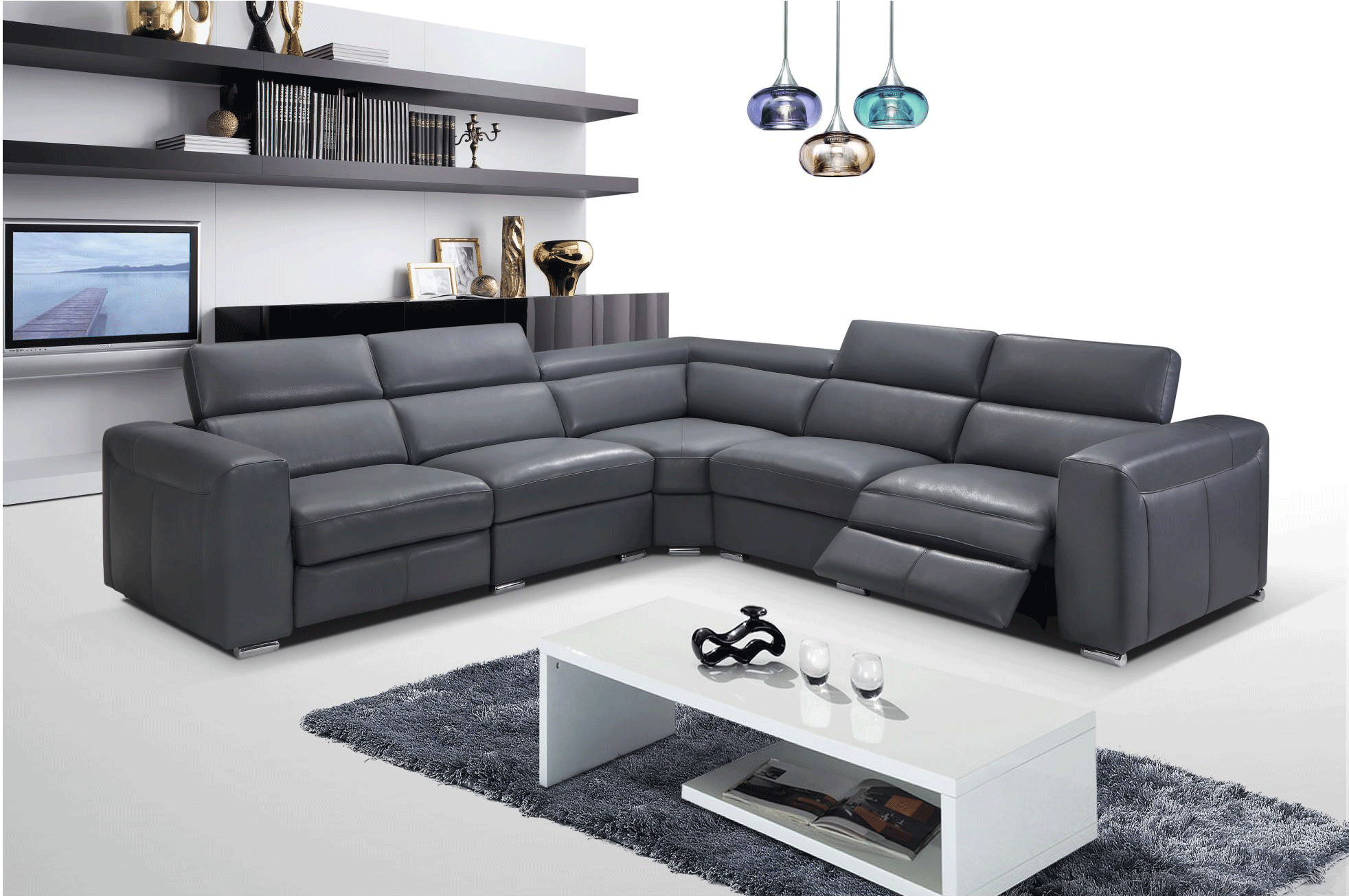 Living Room Furniture Sleepers Sofas Loveseats and Chairs 2919 Sectional w/ recliners
