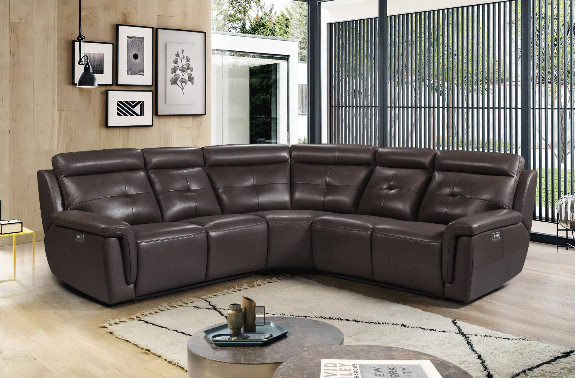 Brands Stella Collection Upholstery Living 2937 Sectional w/ electric recliners