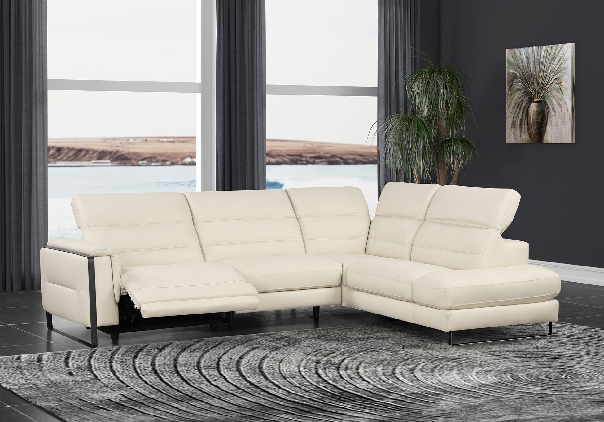 Living Room Furniture Sectionals Eminence Sectional w/ recliner