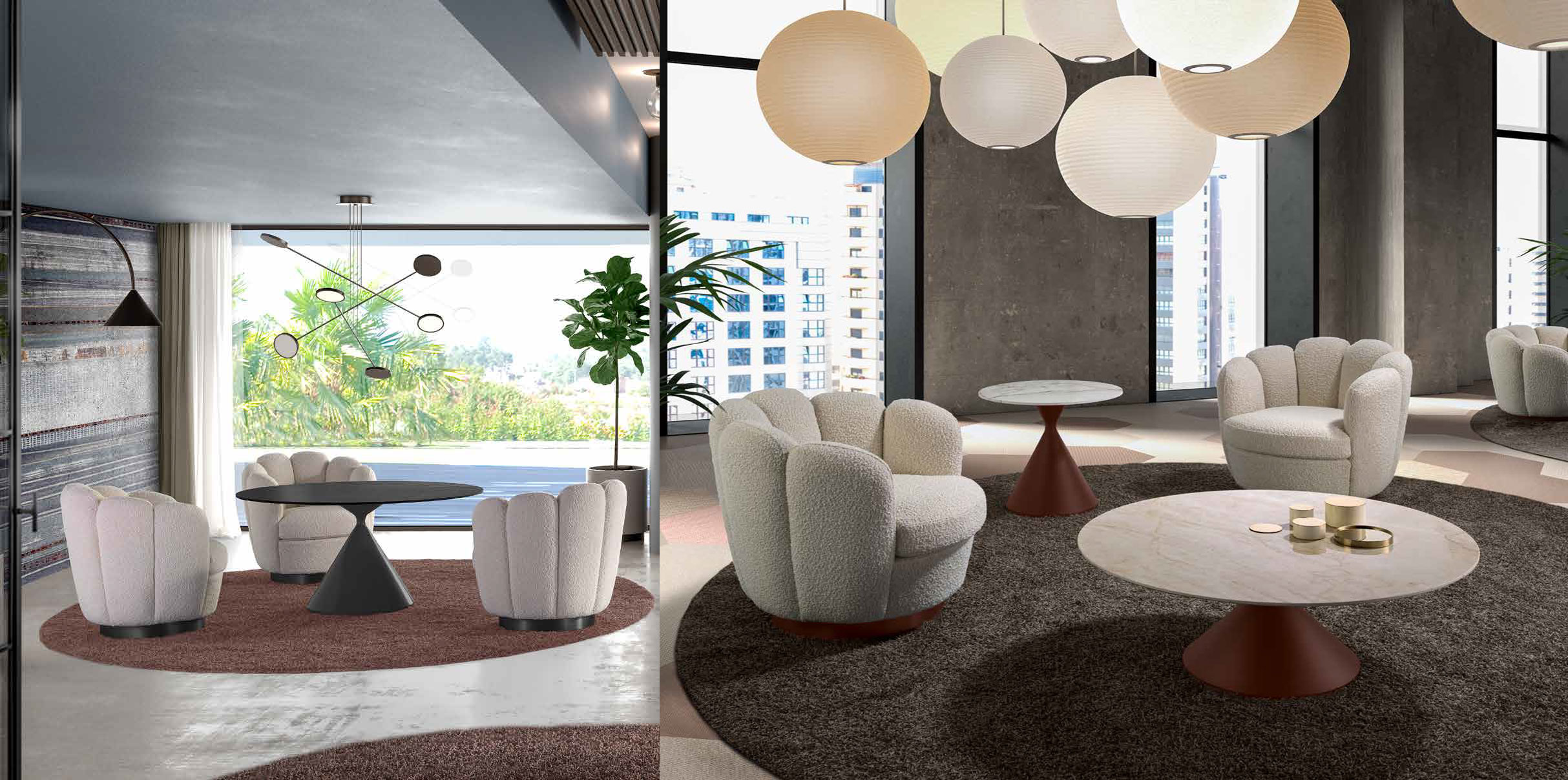 Living Room Furniture Coffee and End Tables Tonbo Lounge / Aiko Coffee tables