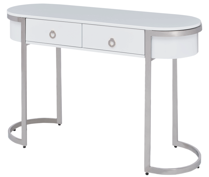 Dining Room Furniture China Cabinets and Buffets 131 Hallway Console Table White/Silver