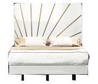 Oro White Qs Bed w/Light