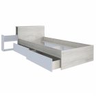 Single Bed with nightstand and drawers 190x90 cm